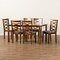 Baxton Studio Lanier Modern and Contemporary Grey Fabric and Walnut Brown Finished Wood 7-Piece Dining Set 186-10549-10520-Zoro - alternate 6